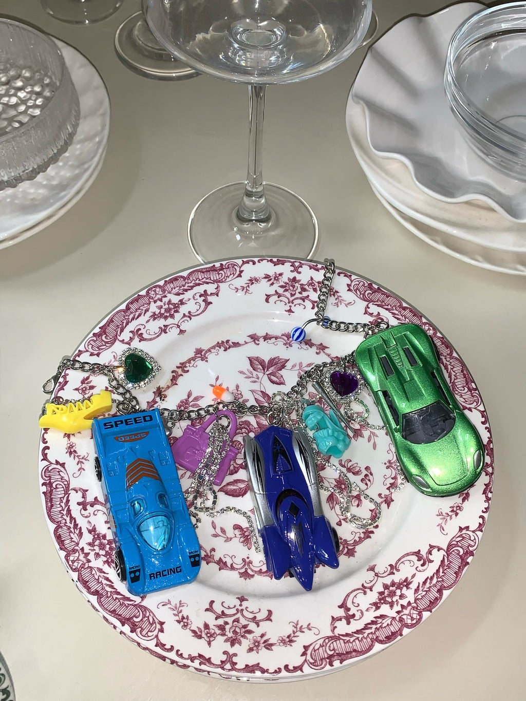 Emo Salad - Racing-Shaped Charm Necklace 3 Colors