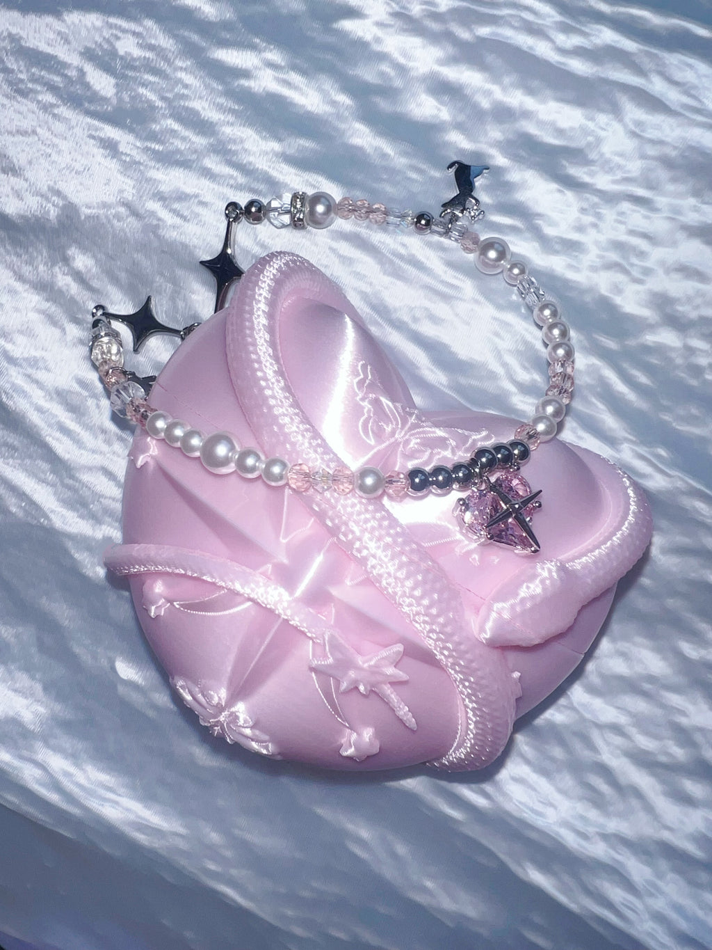 Pink Serpent Heart Sculptural AirPods & AirPods Pro Protective Case