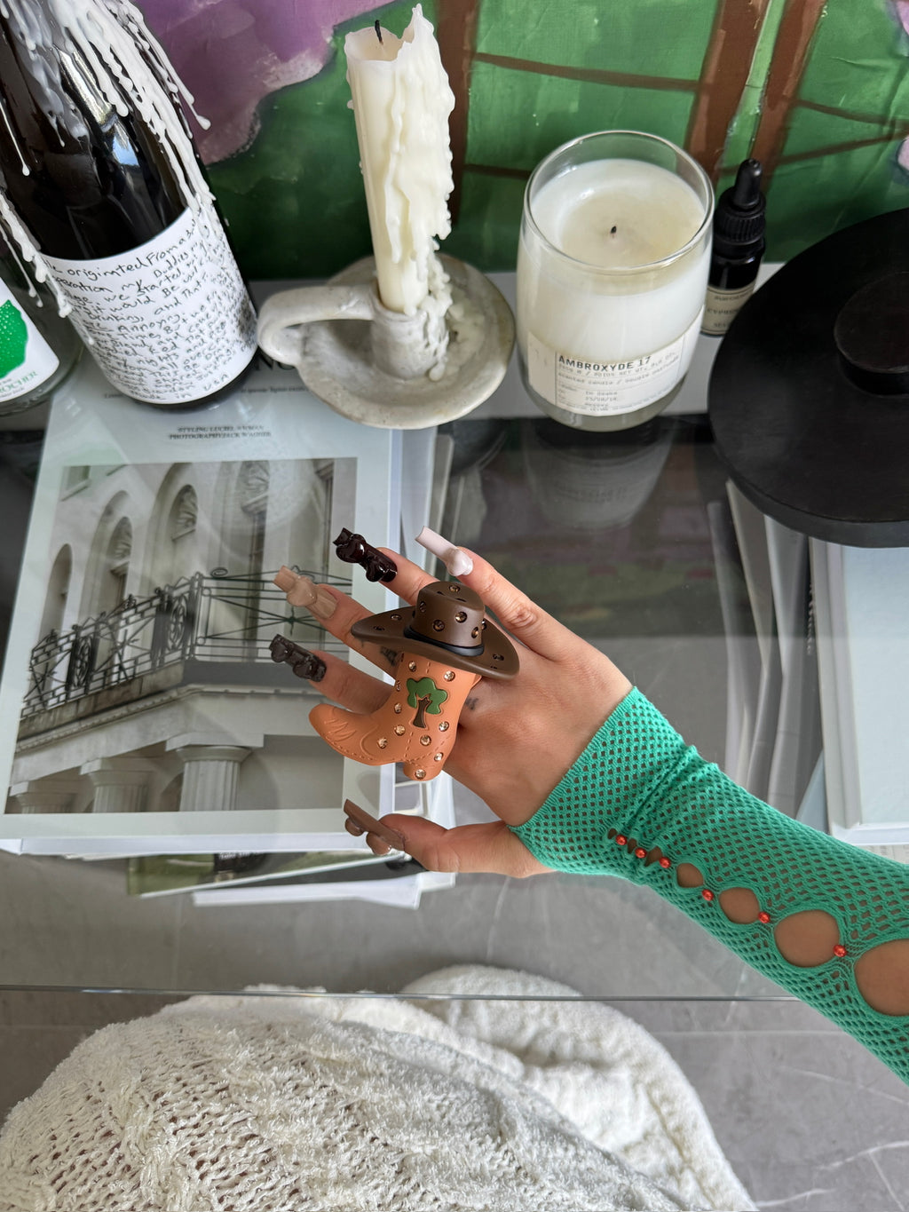 Emo Salad - Cowboy Boot Hat-Shaped Ring