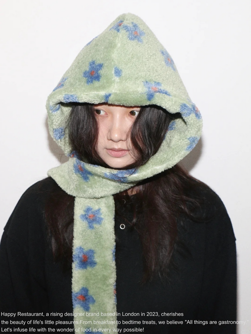 “Sleepy Garden Hood” Multi-Functional Hood Scarf Hat