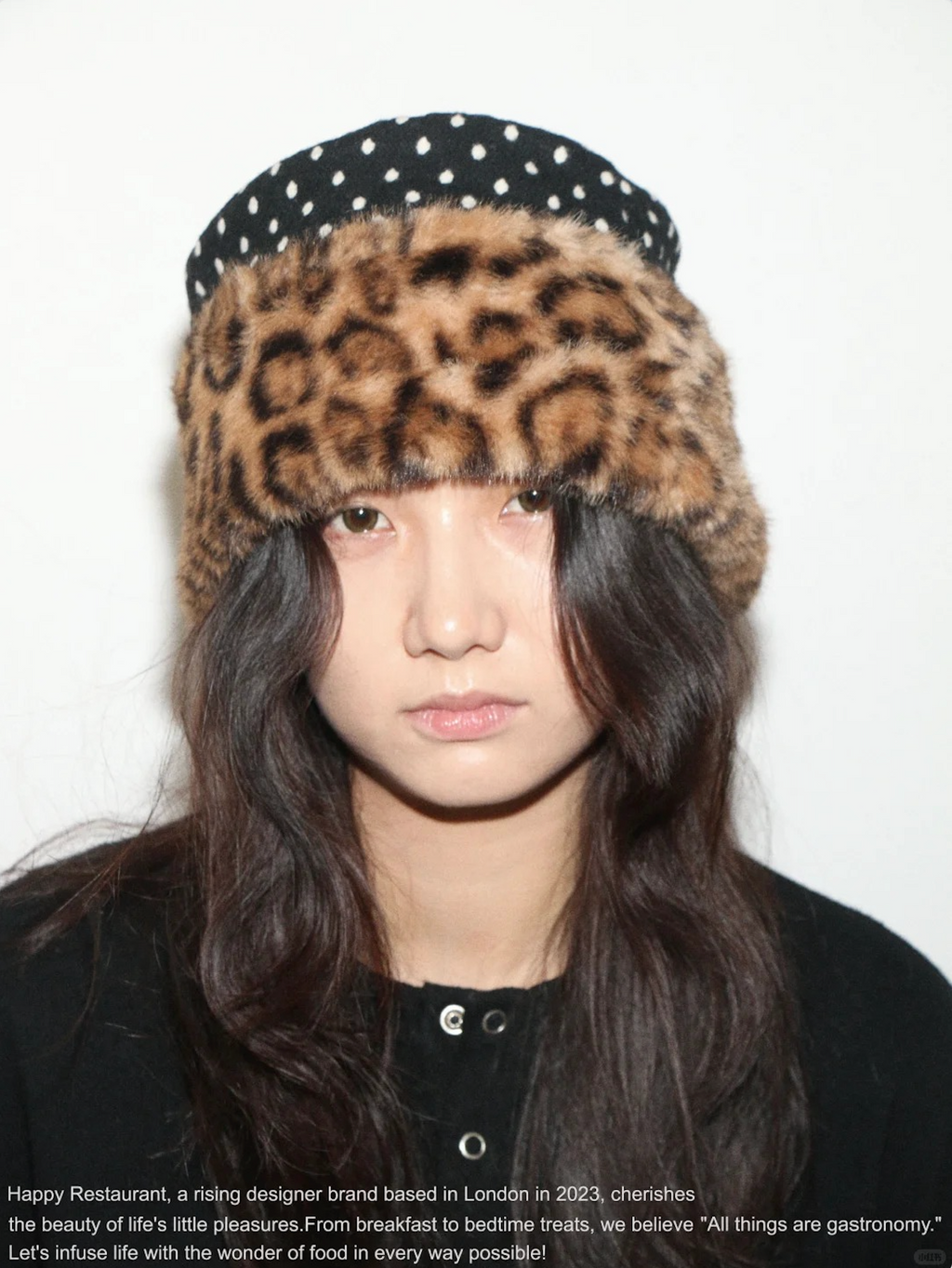 “A Little Deer / A Little Leopard” Reversible Faux Fur Hat