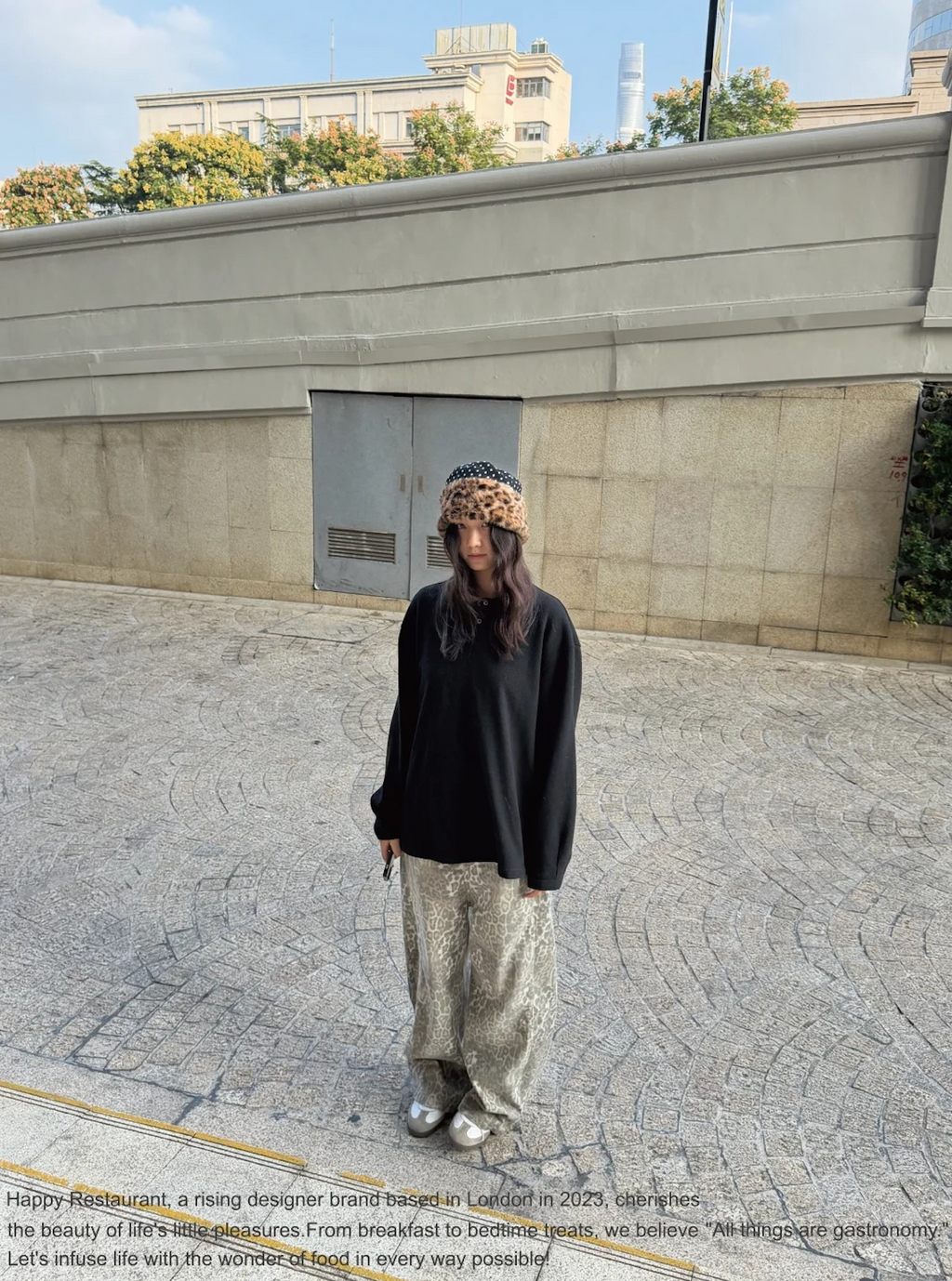 “A Little Deer / A Little Leopard” Reversible Faux Fur Hat