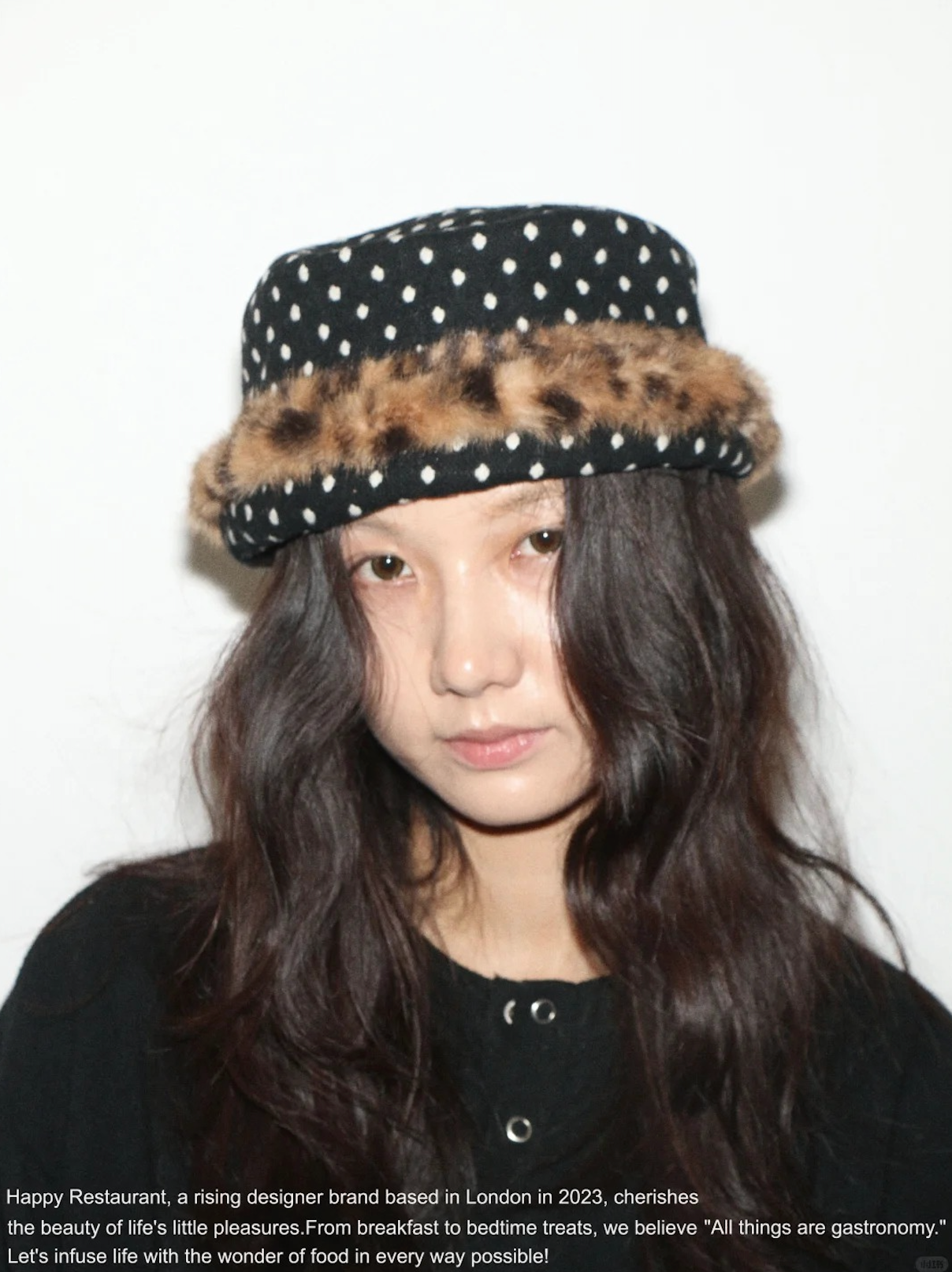 “A Little Deer / A Little Leopard” Reversible Faux Fur Hat