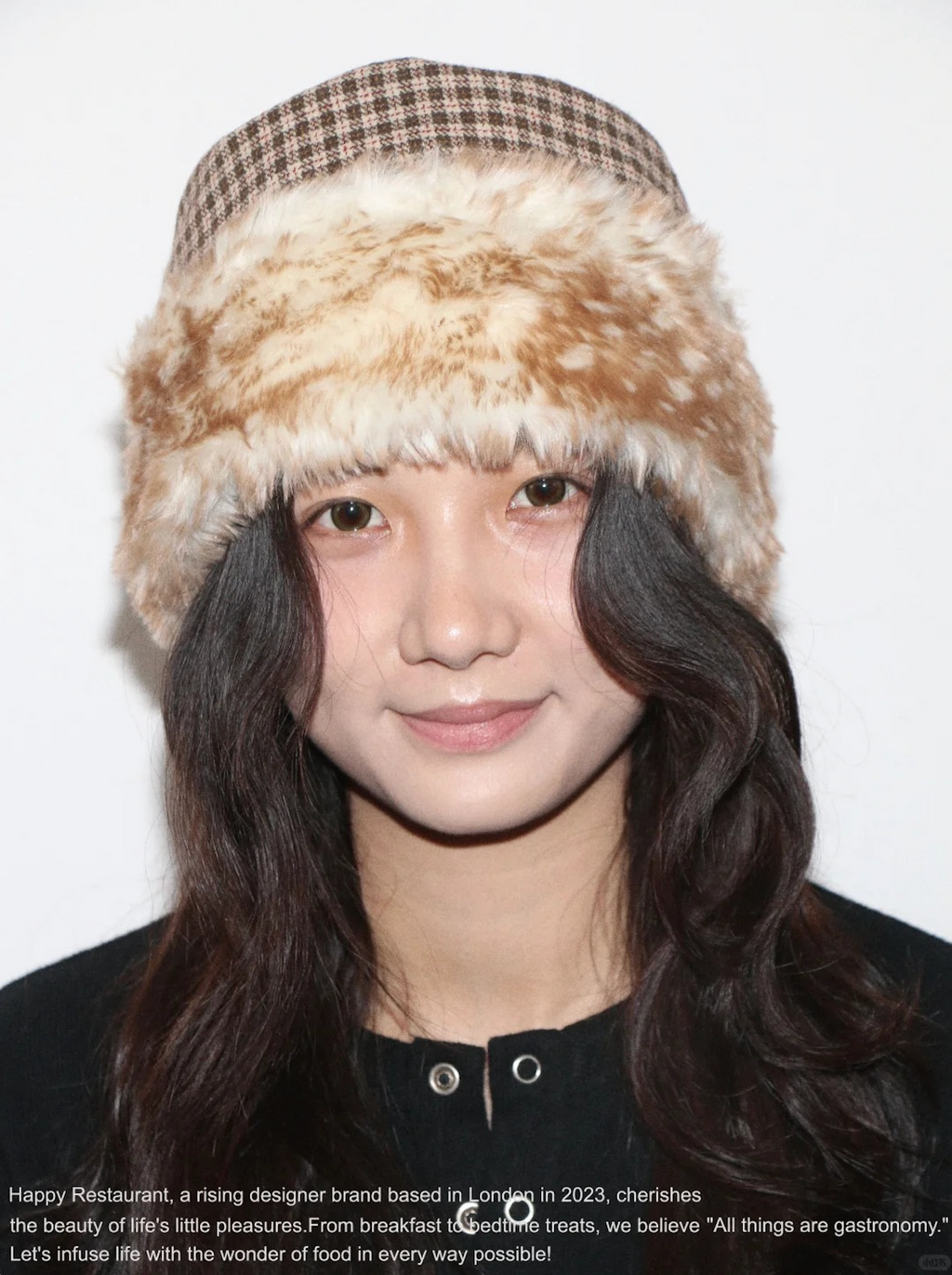 “A Little Deer / A Little Leopard” Reversible Faux Fur Hat