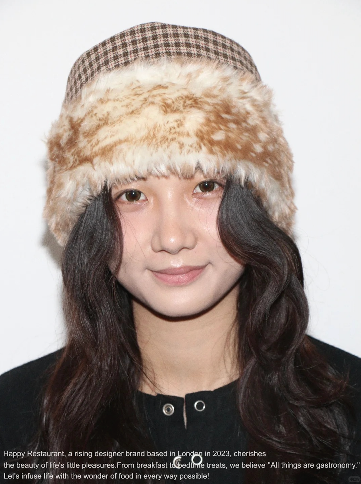 “A Little Deer / A Little Leopard” Reversible Faux Fur Hat