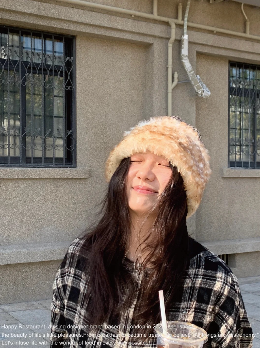 “A Little Deer / A Little Leopard” Reversible Faux Fur Hat