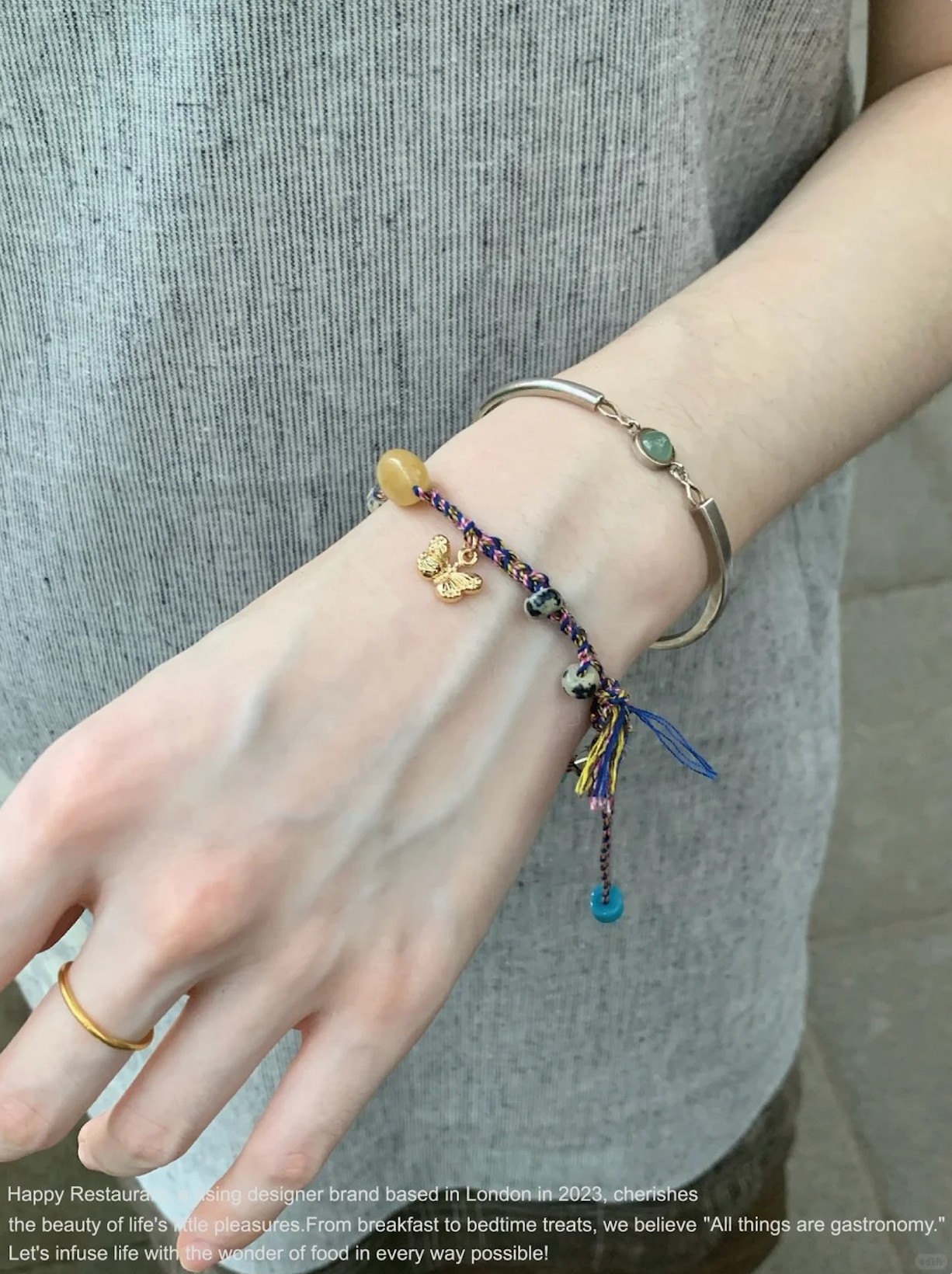 “Lucky Rhythm / Inspiration Bakery” Colorful Handmade Braided Bracelet