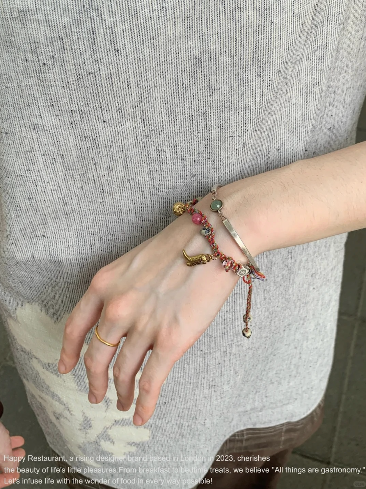 “Lucky Rhythm / Inspiration Bakery” Colorful Handmade Braided Bracelet