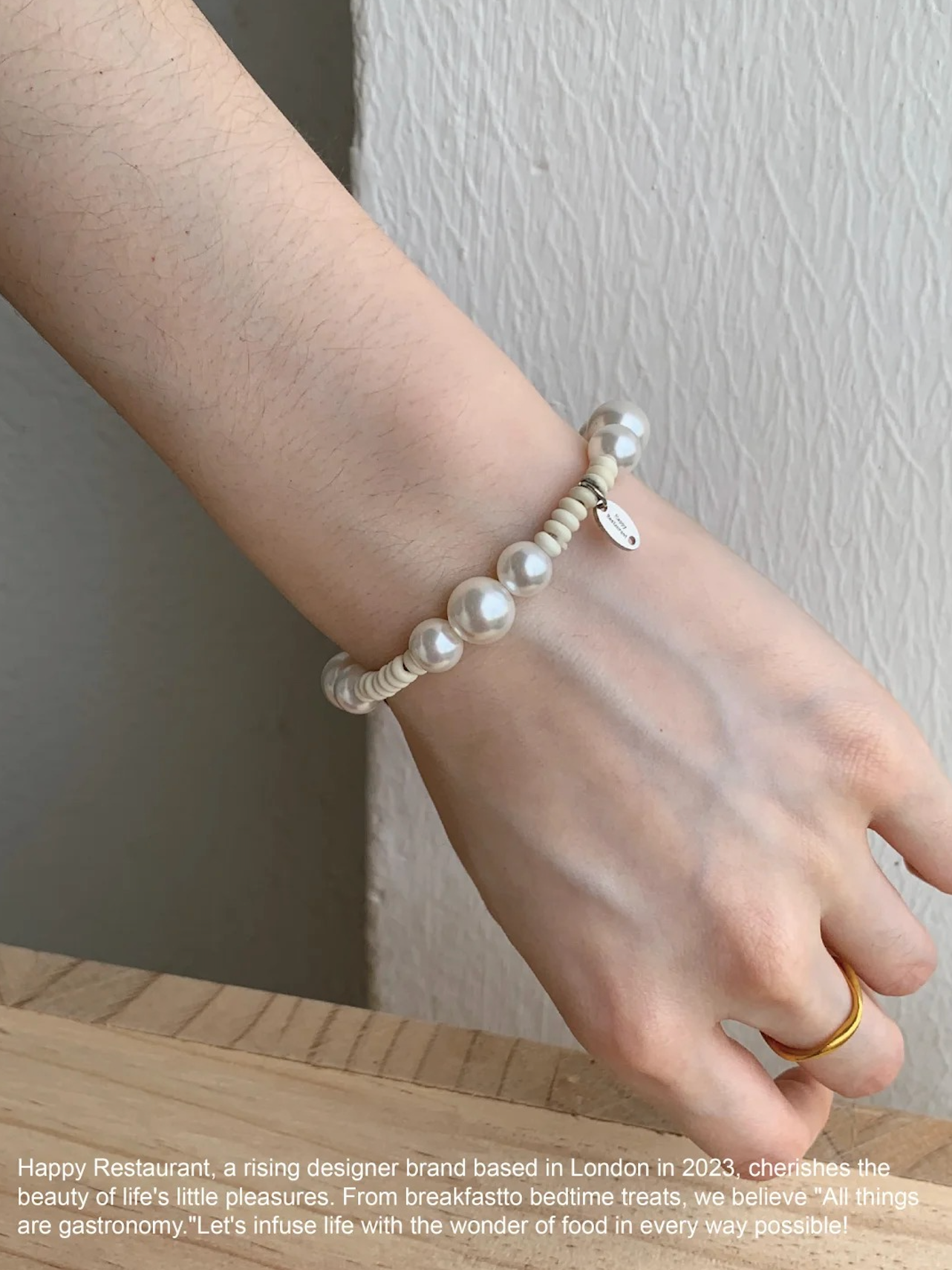 Natural Carved Mushroom & Apple Organic Stone Charm Bracelet