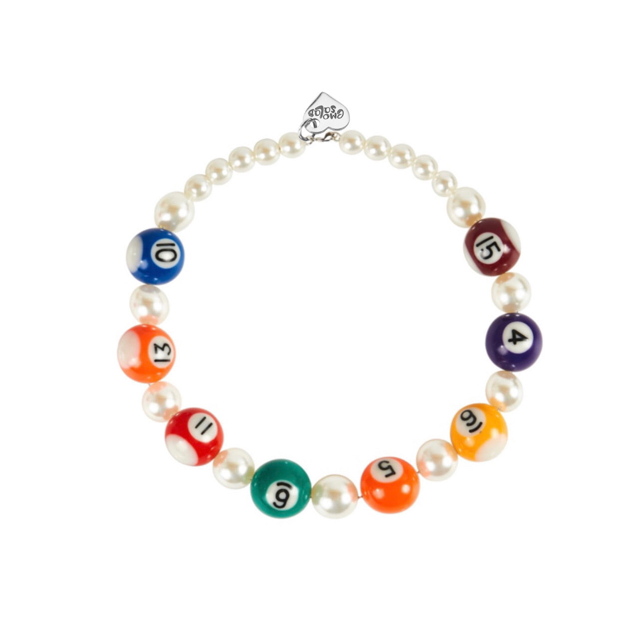 Emo Salad - Billiard-Shaped Pearl Necklace