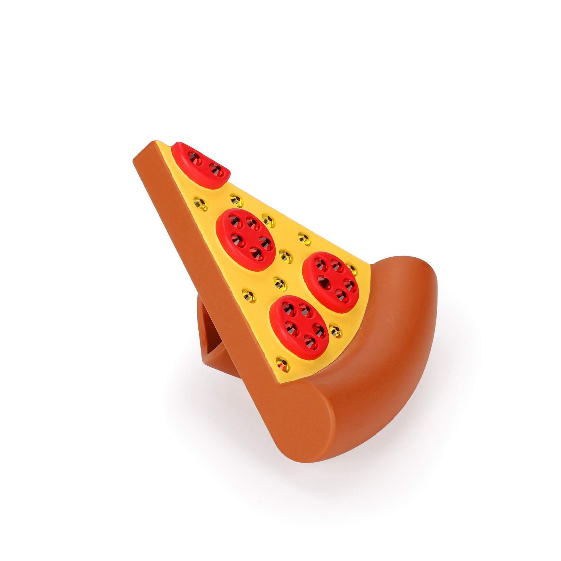 Emo Salad Realistic Pizza-Shaped 3D Sculpture Ring