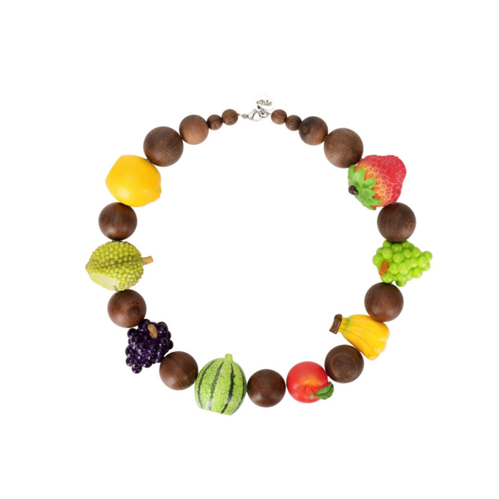 Emo Salad - Fruits-shaped Wood-Bead Necklace