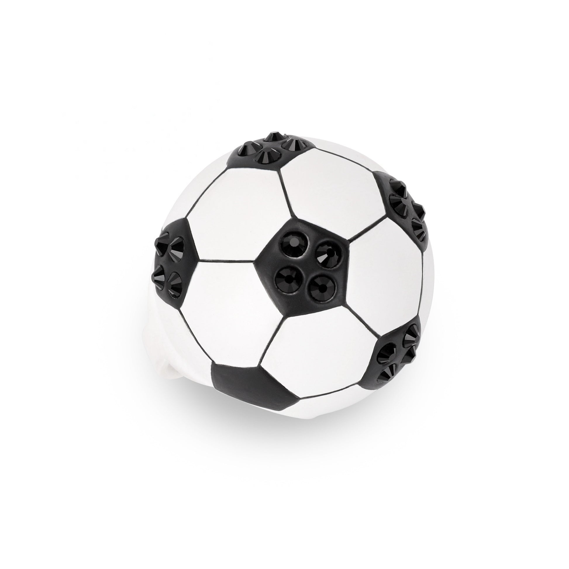 Emo Salad Realistic Football-Shaped Crystal Sculpture Ring