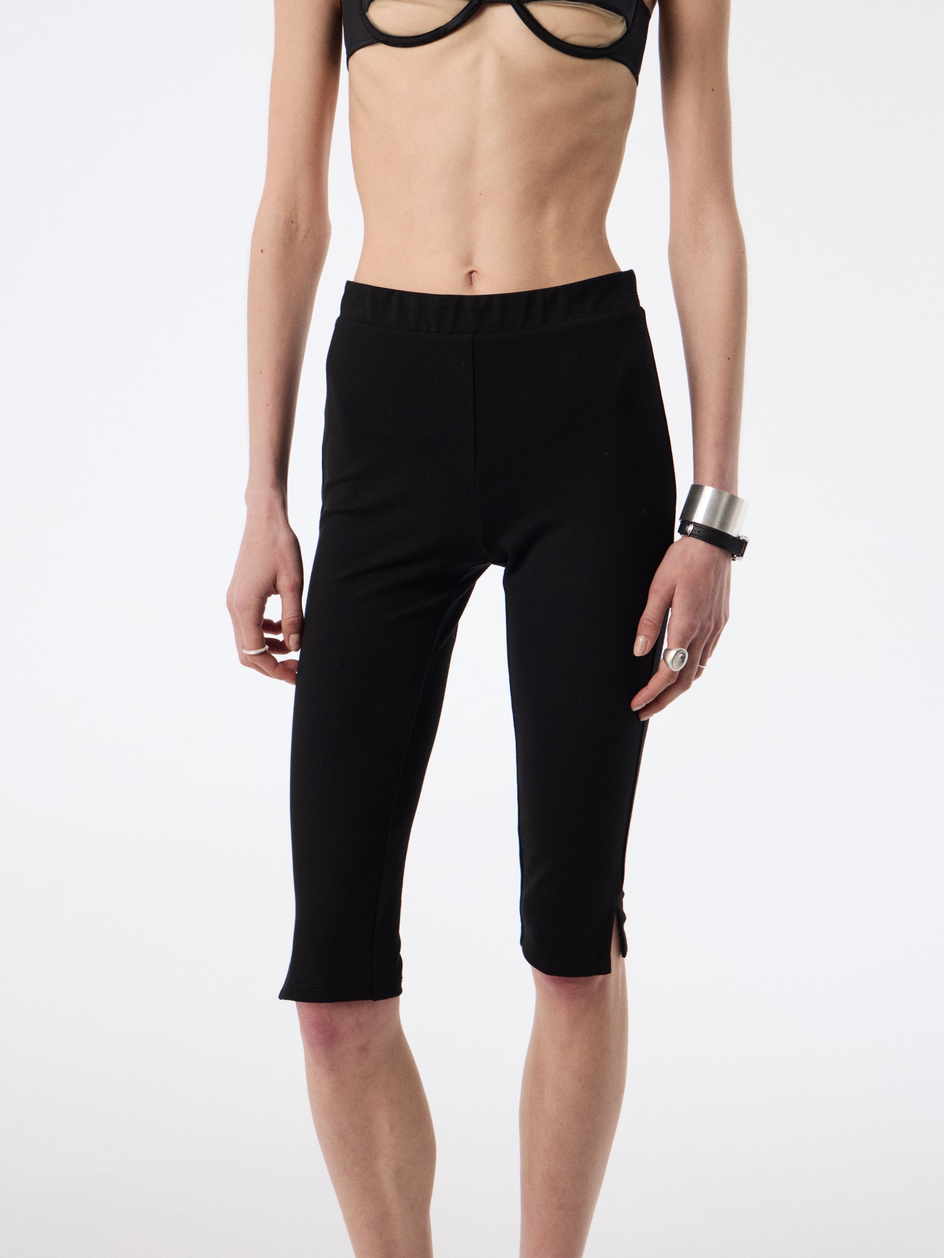SOOGU Black Ease Cropped Slim Pants - product view 2