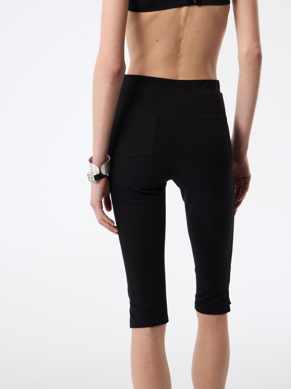 SOOGU Black Ease Cropped Slim Pants - product view 5
