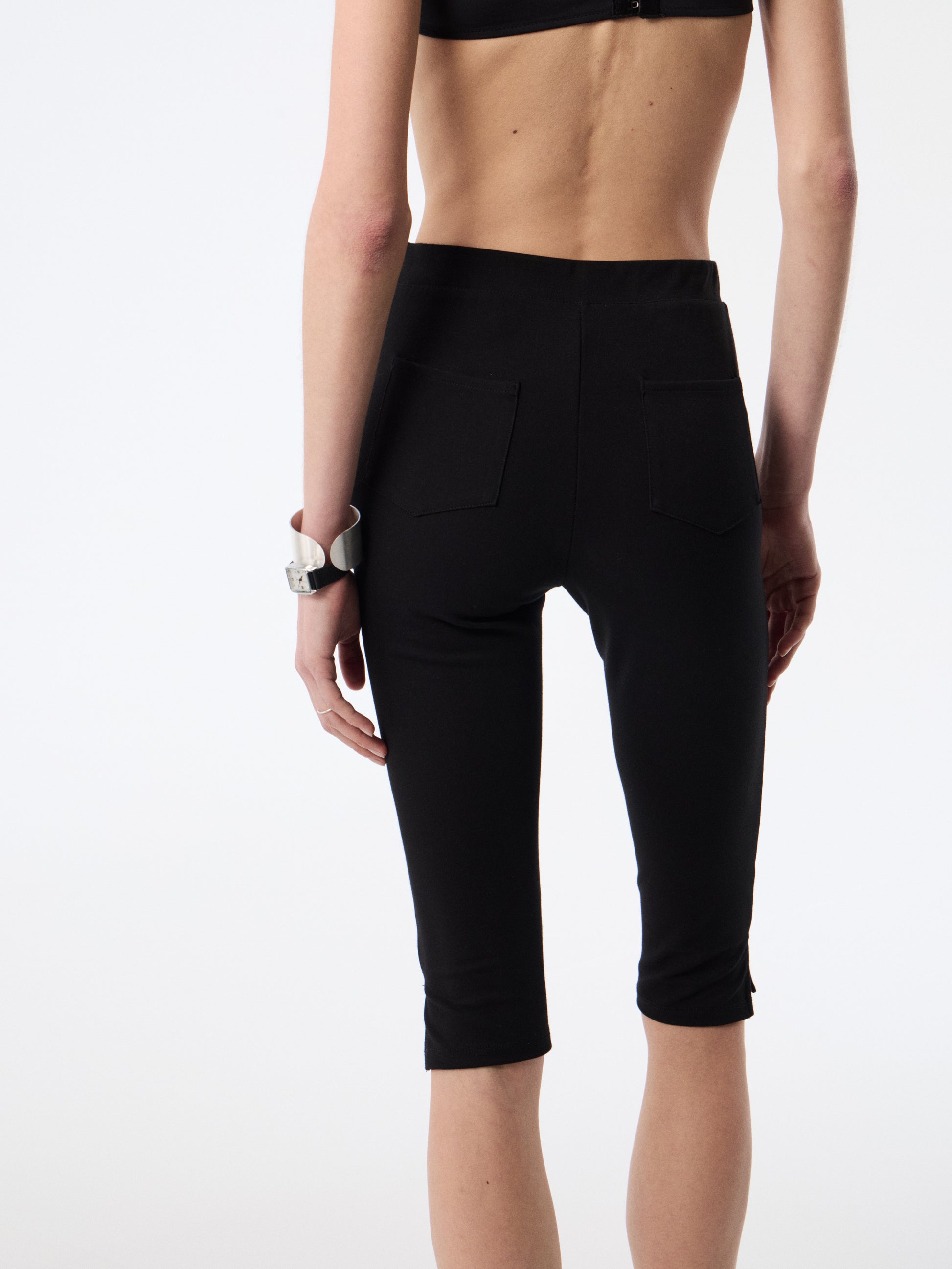 SOOGU Black Ease Cropped Slim Pants - product view 5