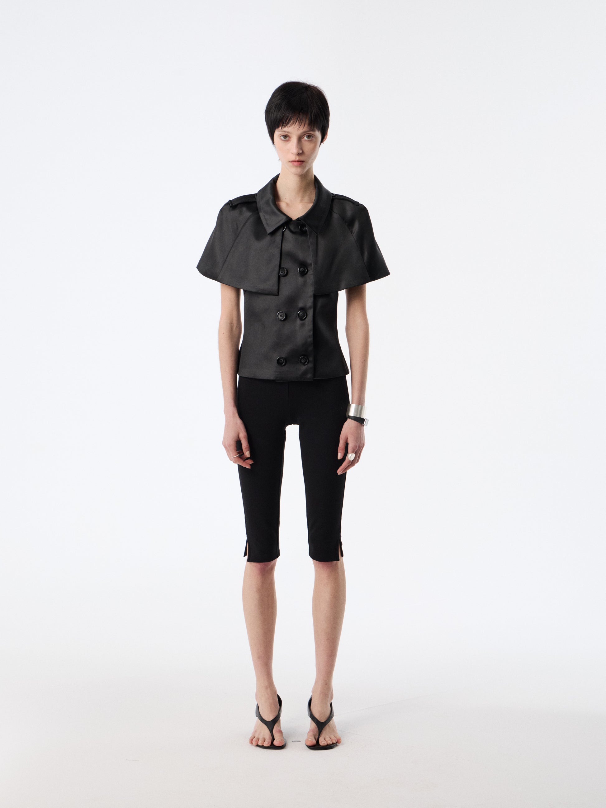 SOOGU Black Ease Cropped Slim Pants - product view 12