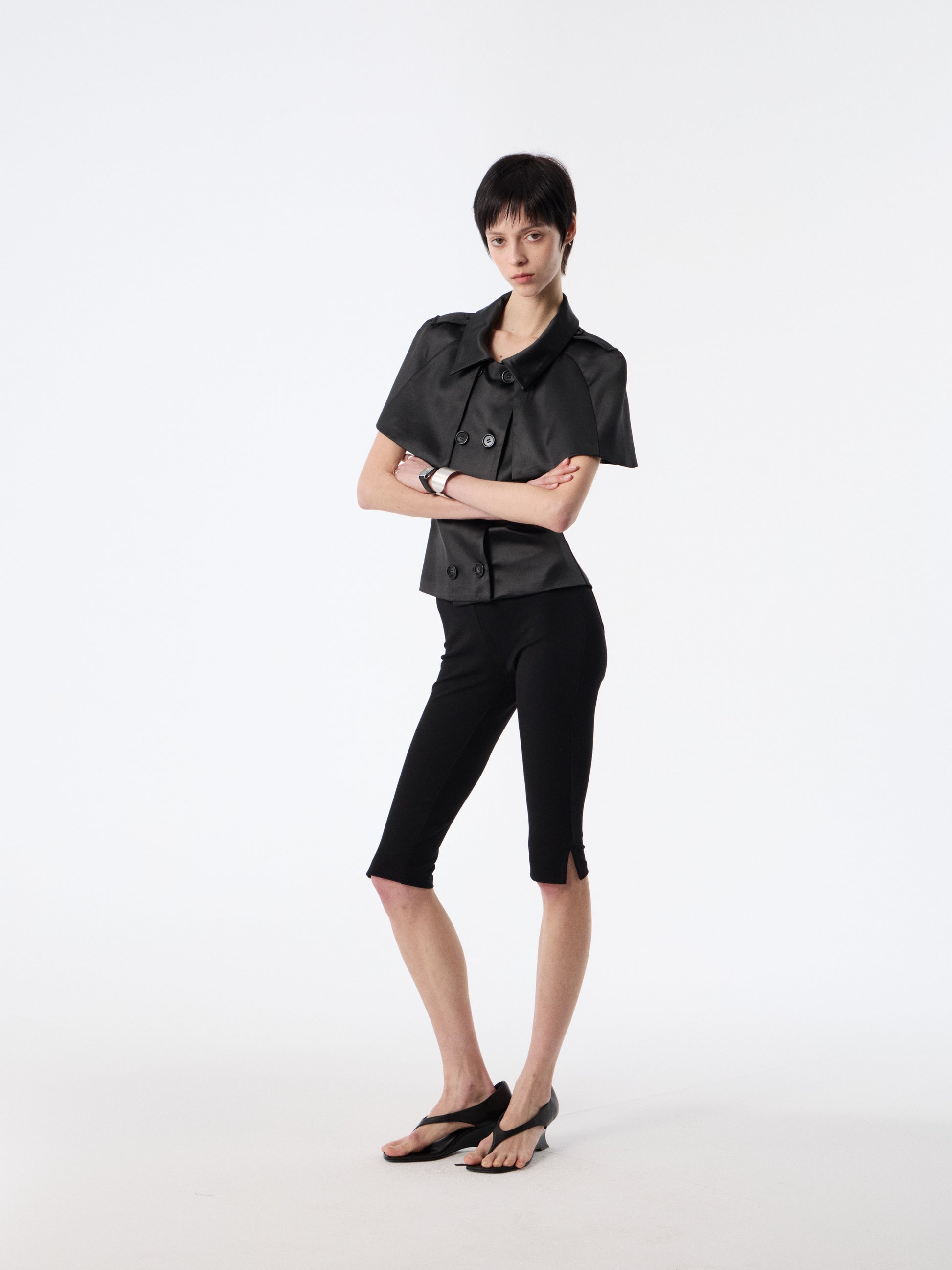 SOOGU Black Ease Cropped Slim Pants - product view 11