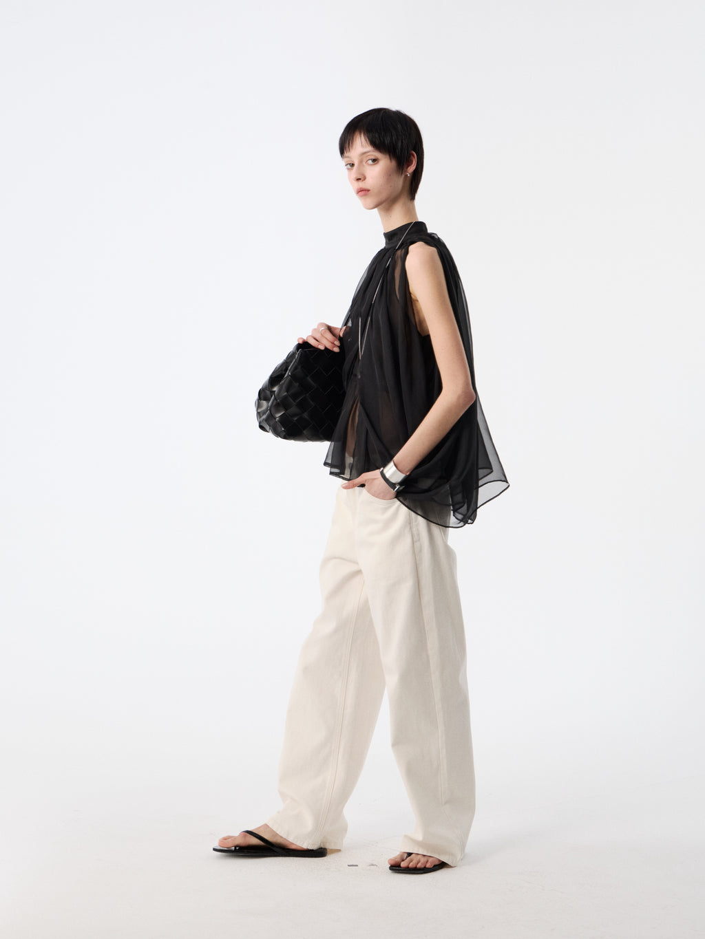 SOOGU Black Sheer Air Cape Top - product view 17