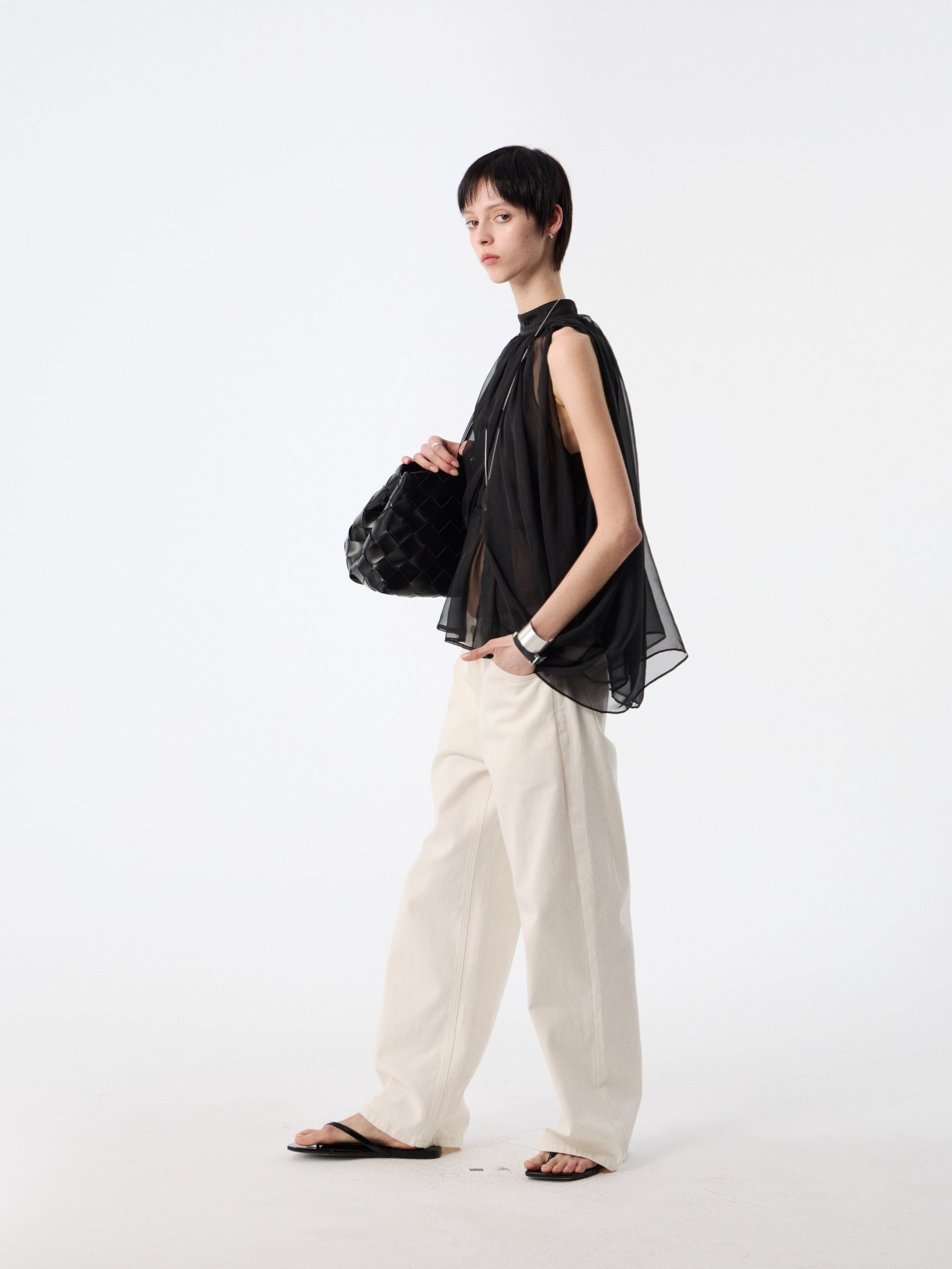 SOOGU Black Sheer Air Cape Top - product view 17