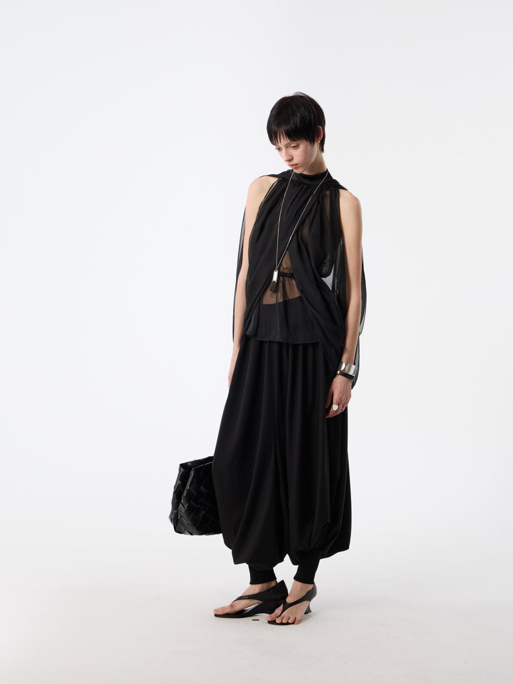 SOOGU Black Sheer Air Cape Top - product view 15