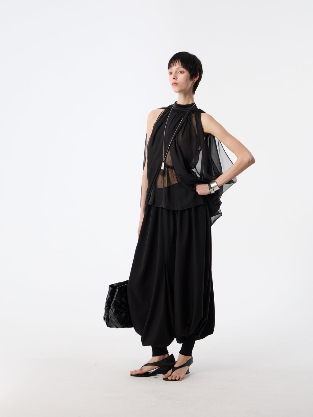 SOOGU Black Lantern Wide-Leg Pants - product view 8