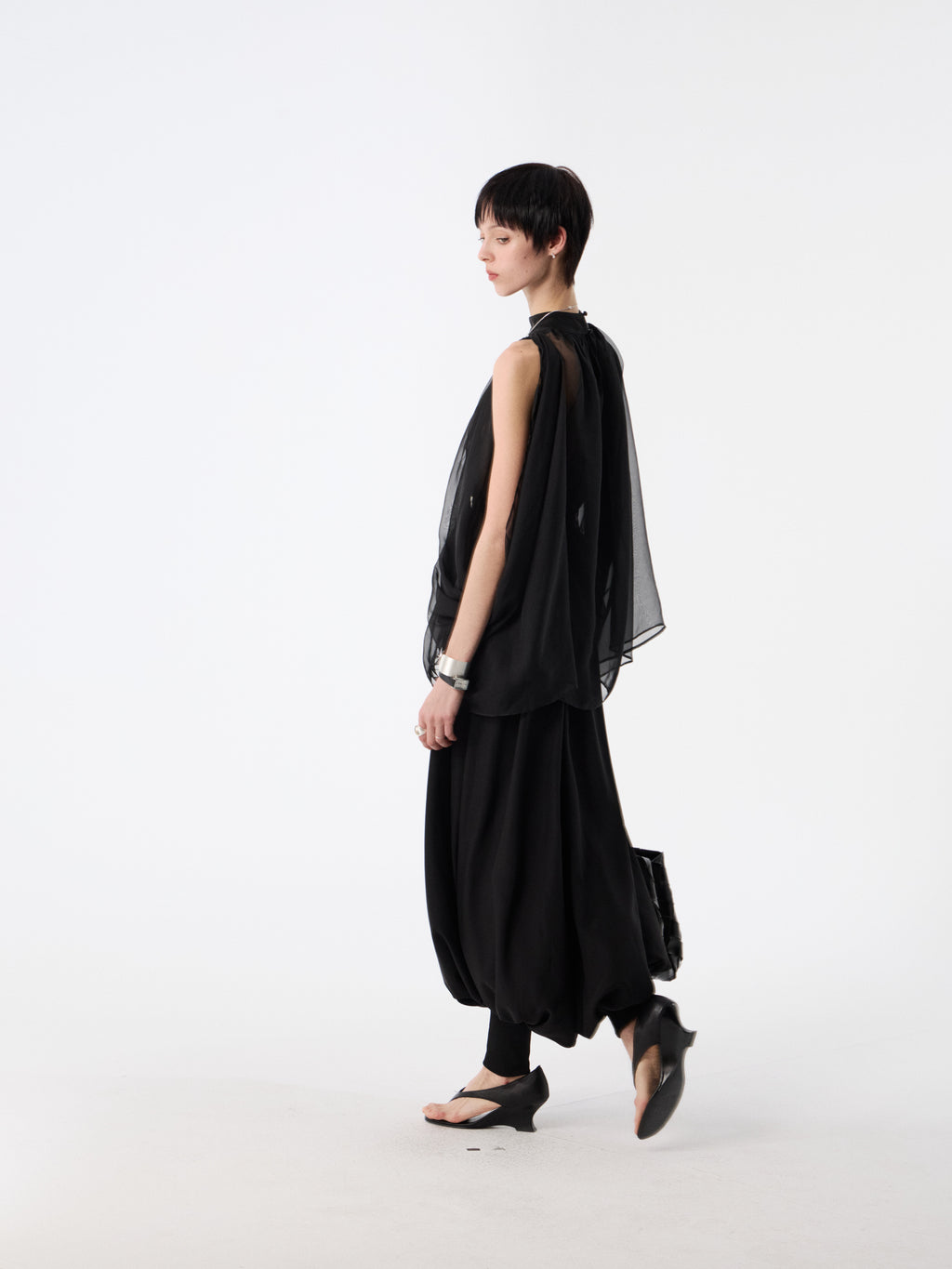 SOOGU Black Sheer Air Cape Top - product view 11