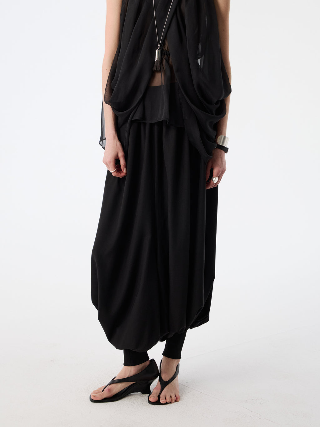SOOGU Black Lantern Wide-Leg Pants - product view 3