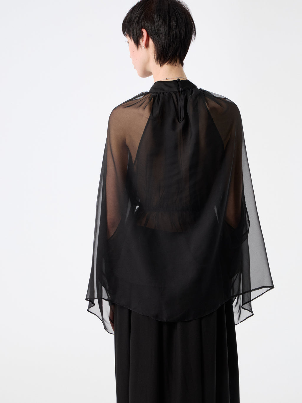 SOOGU Black Sheer Air Cape Top - product view 5