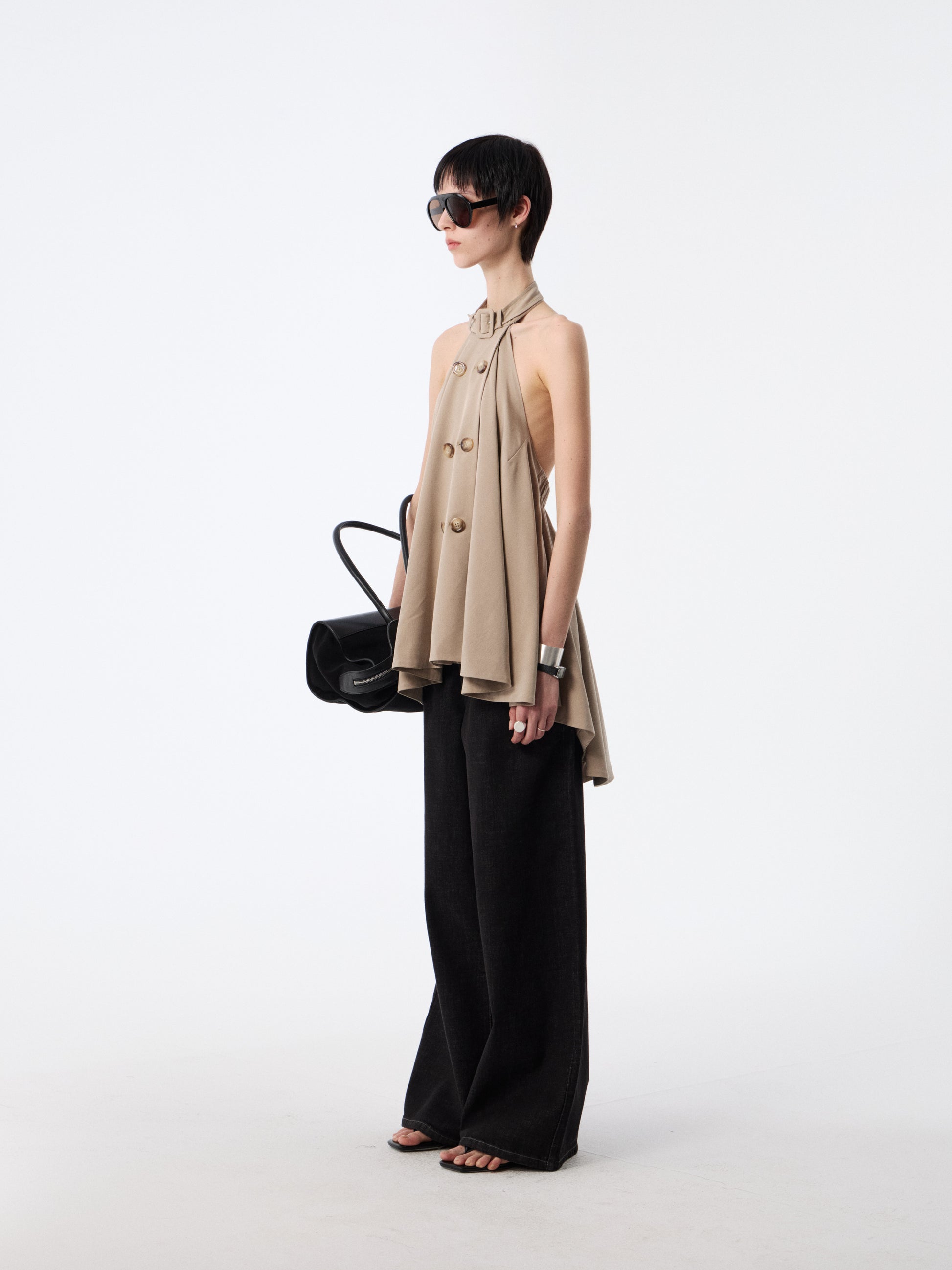 SOOGU Khaki Free-Form Halter Vest Top - product view 7