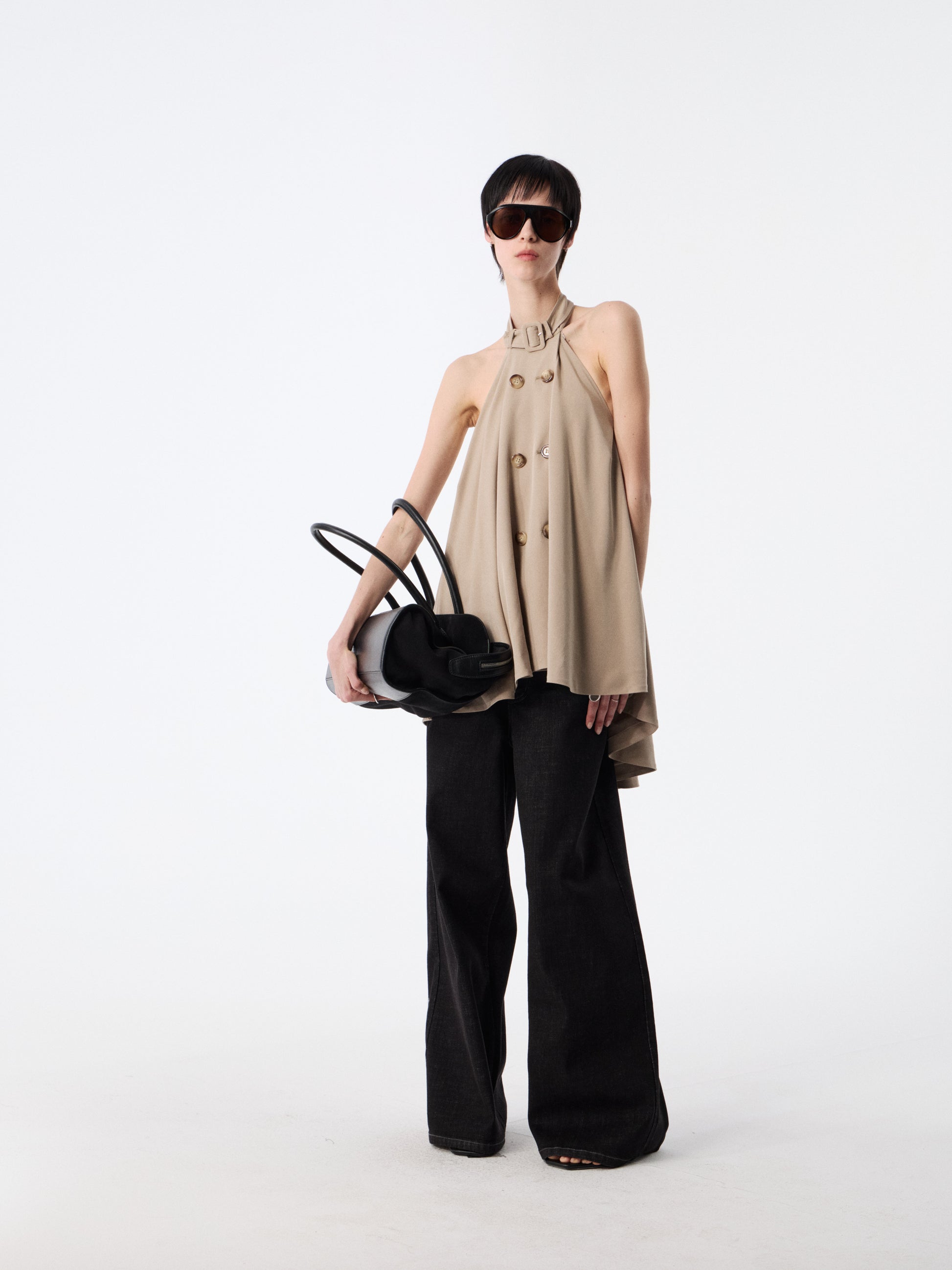 SOOGU Khaki Free-Form Halter Vest Top - product view 10