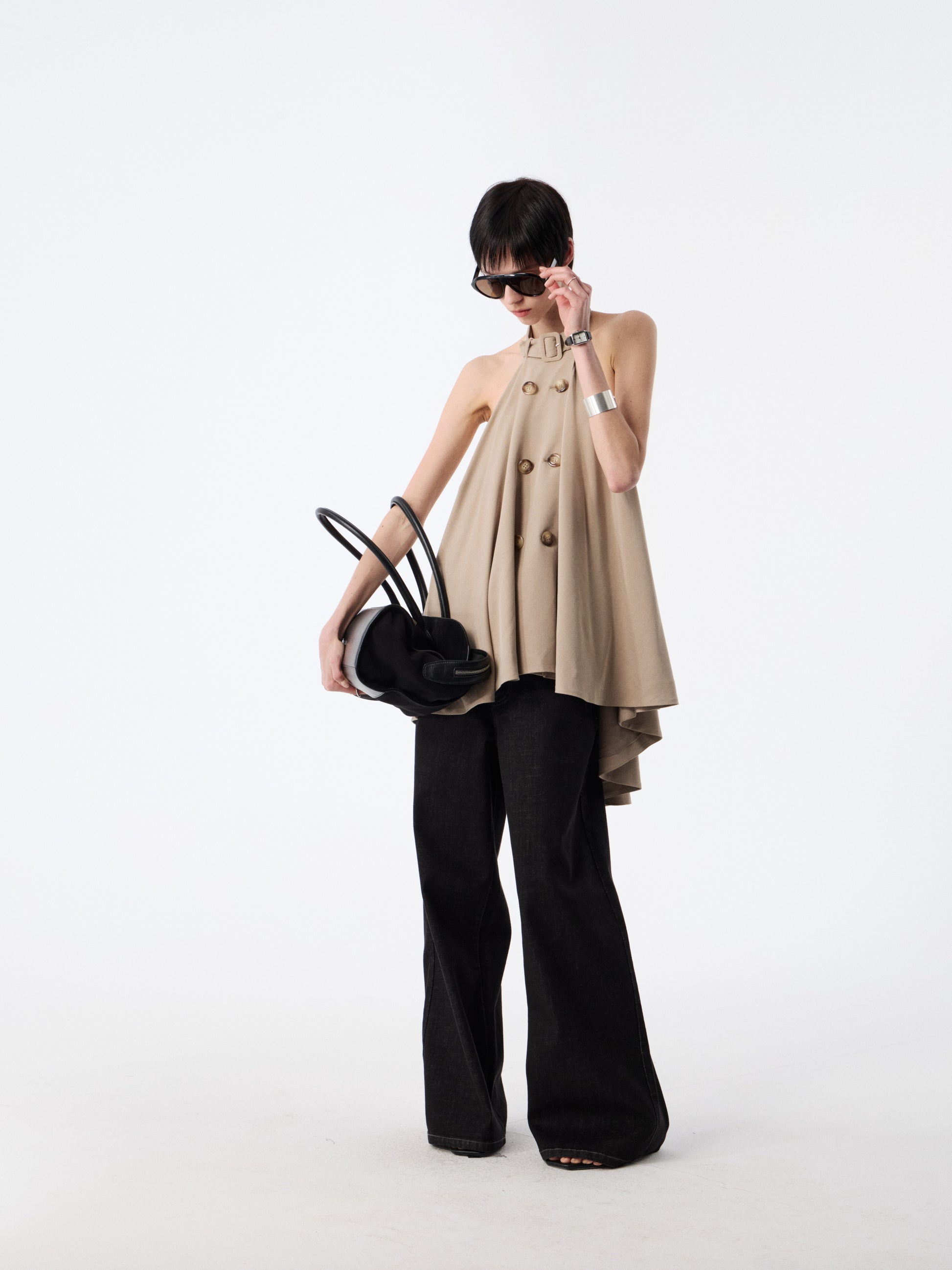 SOOGU Khaki Free-Form Halter Vest Top - product view 11