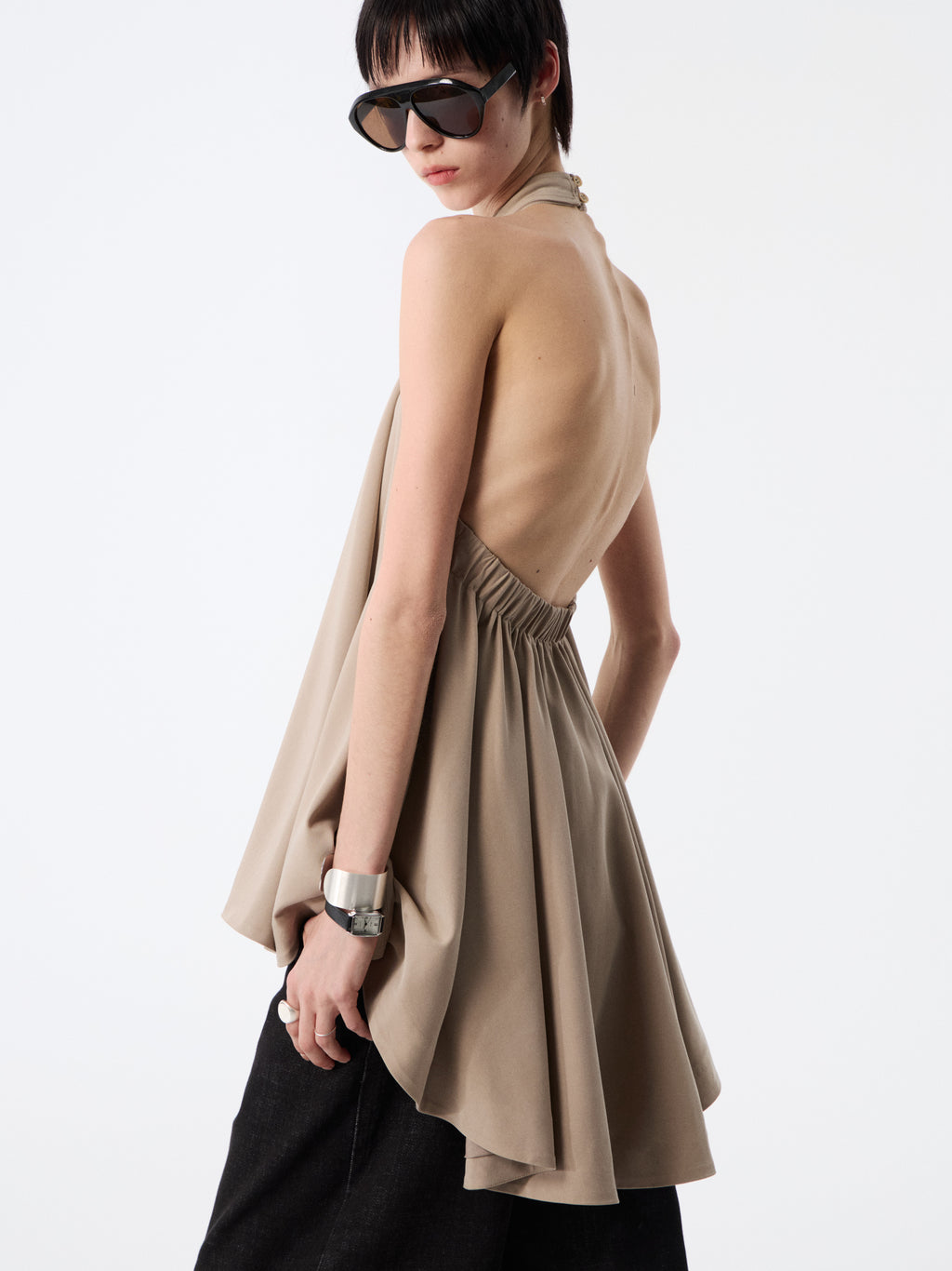SOOGU Khaki Free-Form Halter Vest Top - product view 3