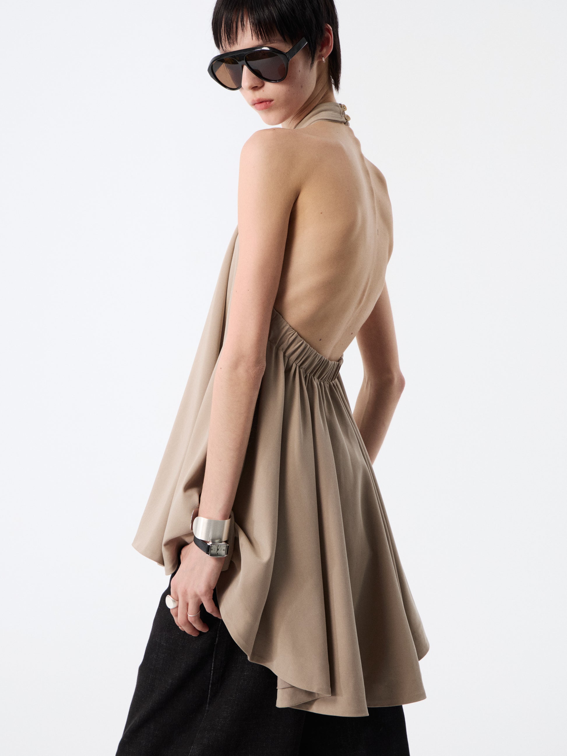 SOOGU Khaki Free-Form Halter Vest Top - product view 3