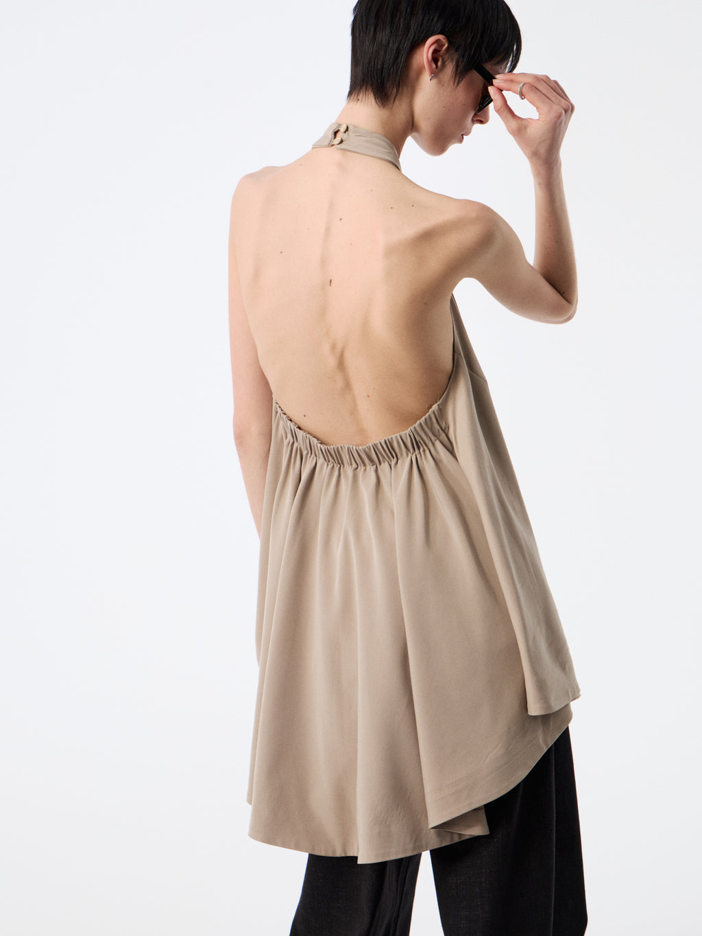 SOOGU Khaki Free-Form Halter Vest Top - product view 5