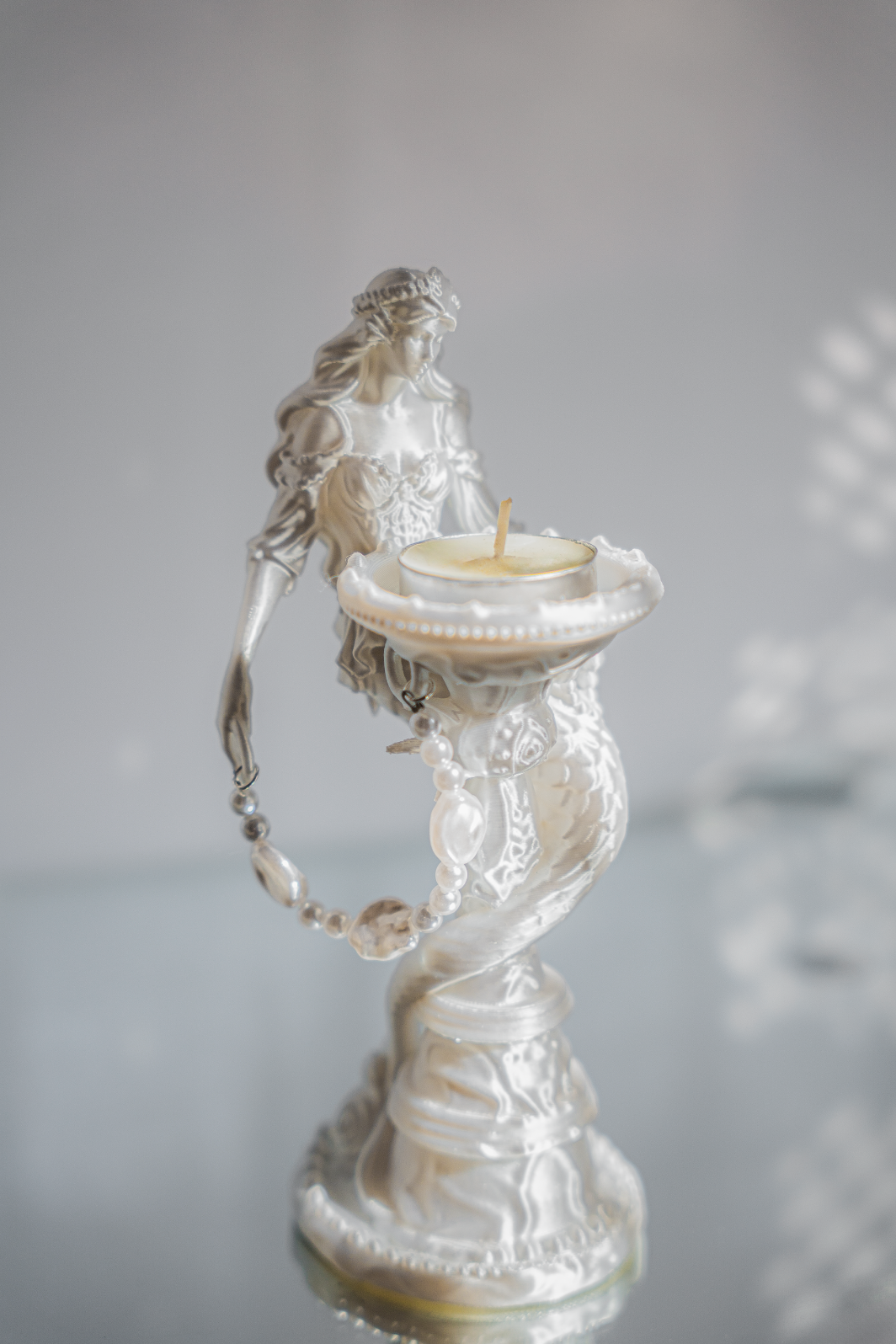 3D Print Vintage Mermaid Candle Holder & Crystal Aroma Sculpture