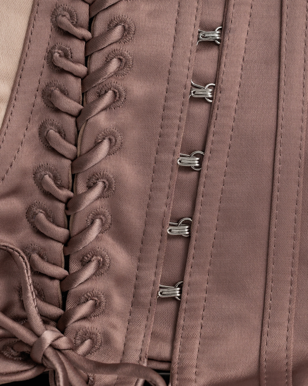 JING HÉ | Tether Bag "Fishbone" Corset Shoulder Bag – Deconstructed Couture Accessory in Lotus Root