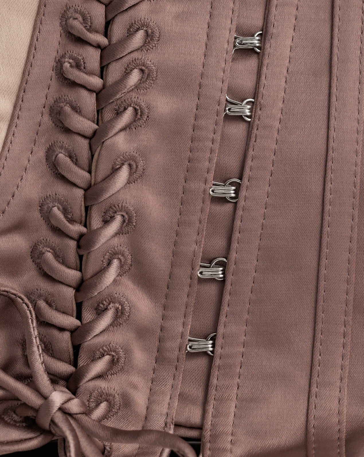 JING HÉ | Tether Bag "Fishbone" Corset Shoulder Bag – Deconstructed Couture Accessory in Lotus Root