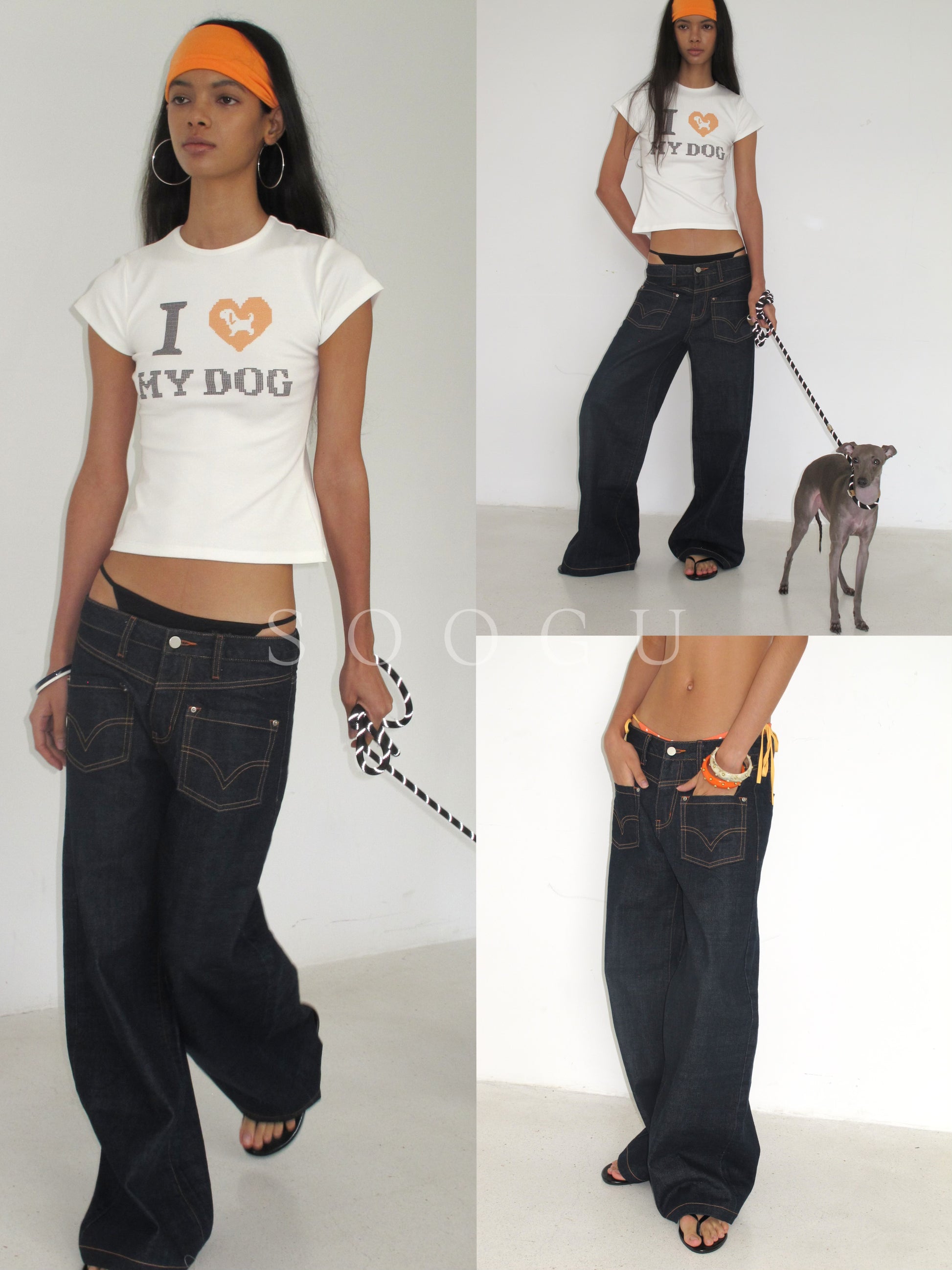 SOOGU Deep Indigo Relaxed Denim Pants - product view 11