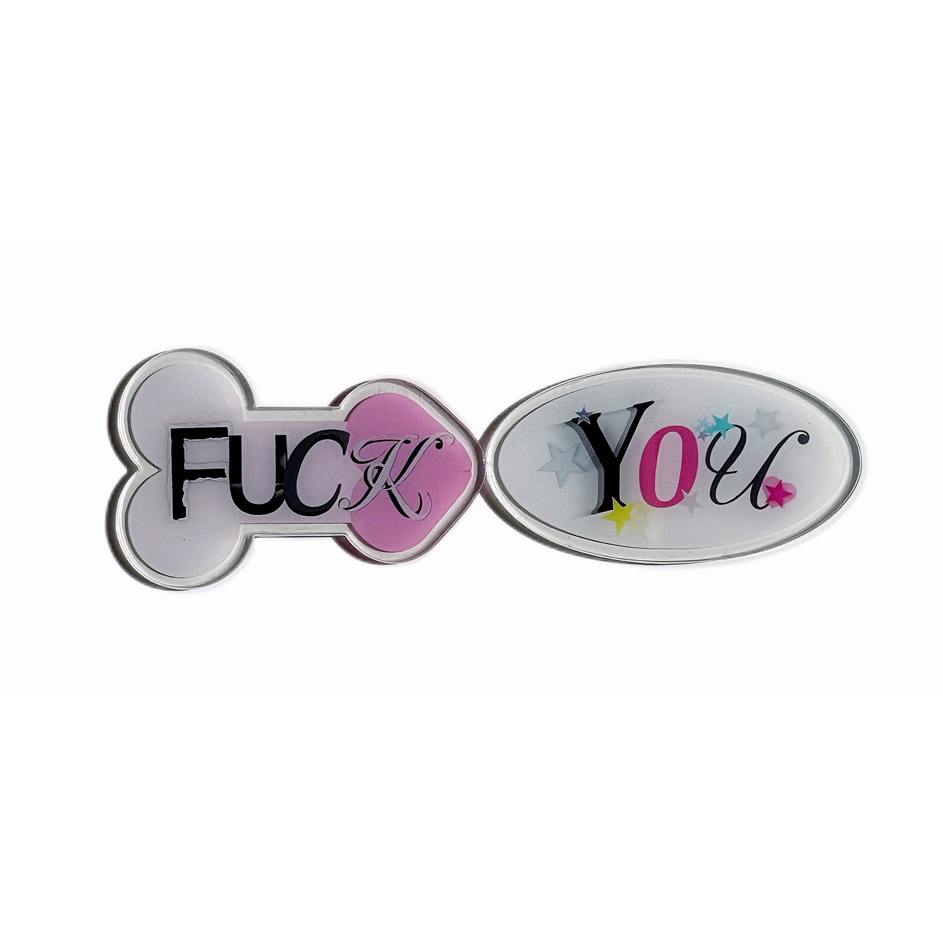 Cheeky Word Hair Clips Set