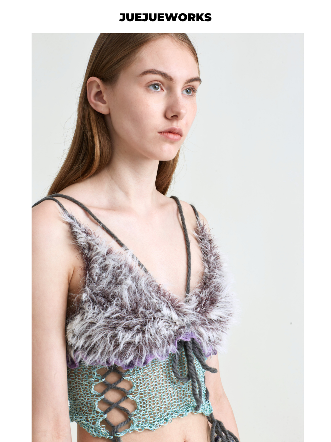 Purple Camel Fuzzy Knit Tank