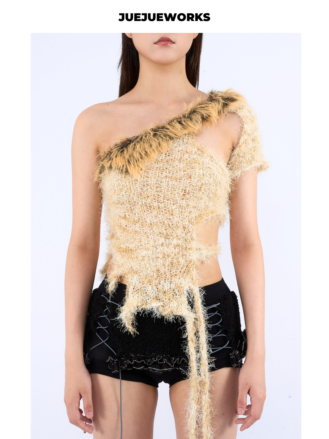 Leopard-Spot Fuzzy Knit Tank