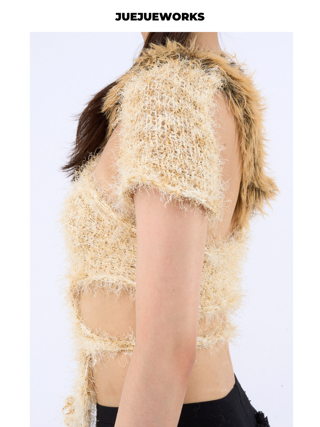 Leopard-Spot Fuzzy Knit Tank