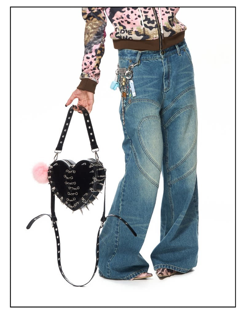 Broken Heart Spike Chain Bag