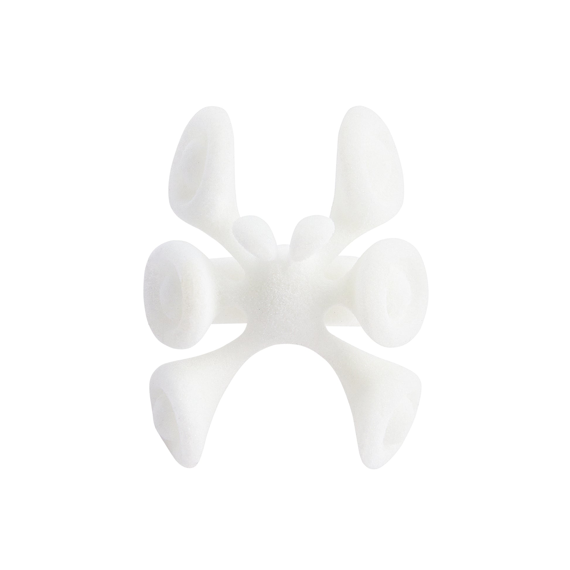 Soft Candy Texture Bug Ring | White TPU Flocked Surface Sculptural Ring | Unisex Y2K Futuristic Jewelry