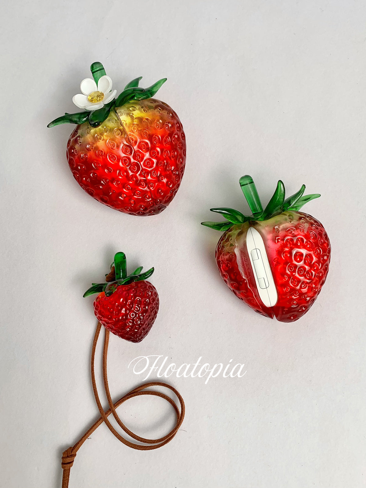 Hyper-Realistic 3D "Forbidden Strawberry" AirPods Pro Case – Hand-Painted Artisan Tech Accessory