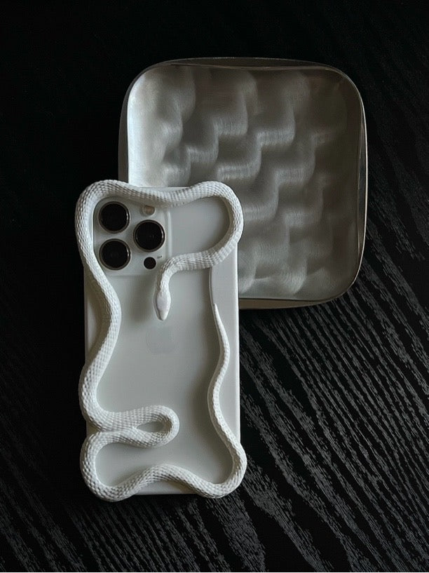 PINK DEVIL | Medusa Serpent 3D Printed iPhone Case – Sculptural Hard Shell