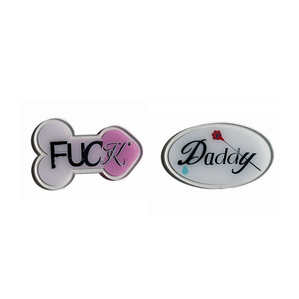 Cheeky Word Hair Clips Set