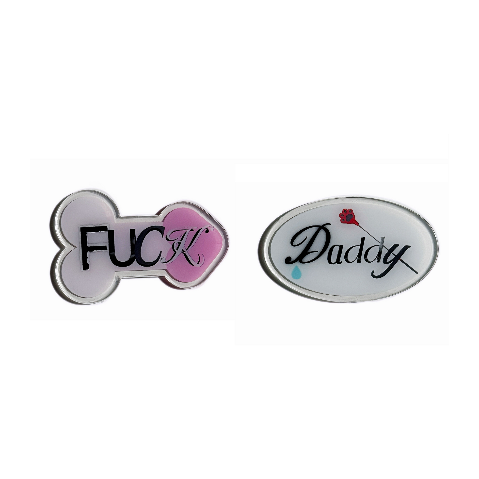 Cheeky Word Hair Clips Set