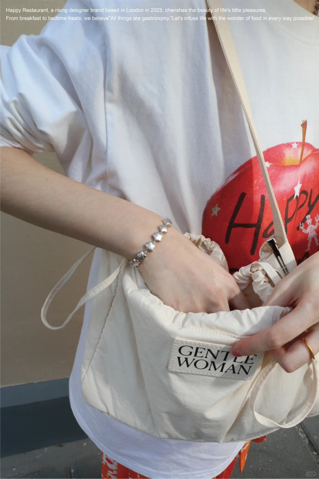 “Wishing Star Bracelet”  18K White Gold Silver Star Charm Bracelet and Ring